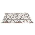 Machine Washable Reversible Area Rug, Brown and White Geometri - OPA-K5022-BRO-3X5-3.1 - Arconiz