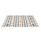 Machine Washable Reversible Geometric Tribal Area Rug, Blue & Beige - OPA-K5023-BLU-8X10-3.1 - Arconiz