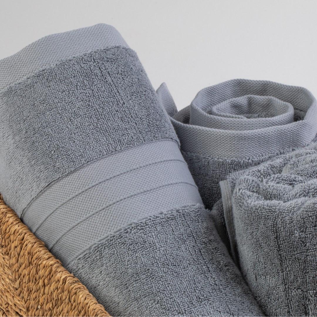 Light Gray Turkish Cotton Luxury Bath Towel Set – 4 Piece - BAT-LT-LGR-30X56-1.6.4 - Arconiz