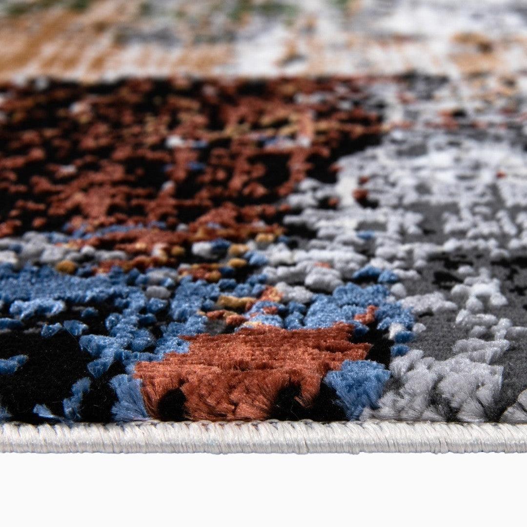 Multicolor Abstract Area Rug - High Pile, Durable, Soft Underfoot - DIA-25095-MUL-5X7-5.1 - Arconiz