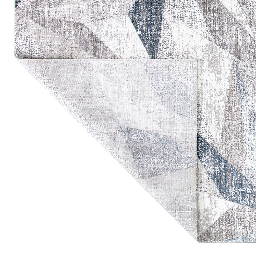 Blue and Gray Geometric High Pile Area Rug - RUB-23002-NAV-8X10-5.1 - Arconiz