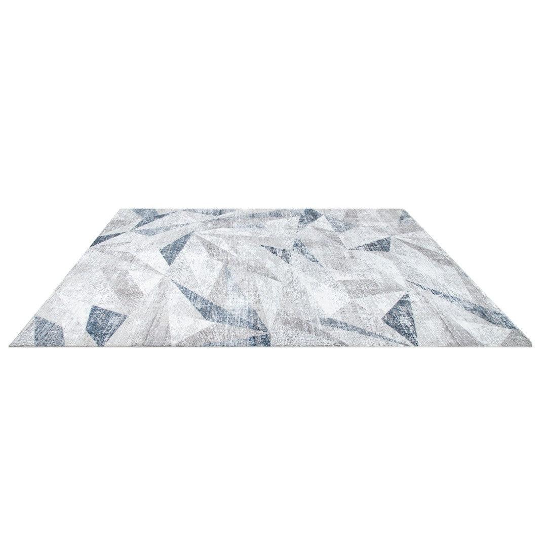 Blue and Gray Geometric High Pile Area Rug - RUB-23002-NAV-8X10-5.1 - Arconiz