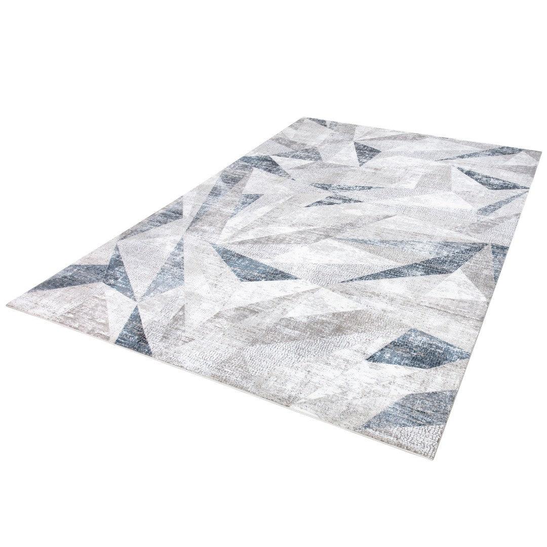 Blue and Gray Geometric High Pile Area Rug - RUB-23002-NAV-8X10-5.1 - Arconiz