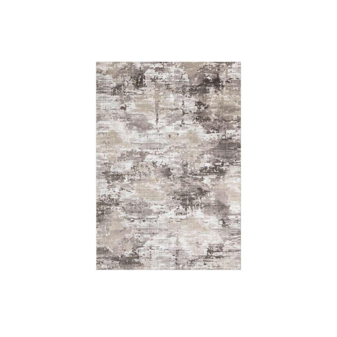 Modern Abstract Area Rug - Beige, Gray, Taupe, Off-white - RUB-10153-BRO-5X7-5.1 - Arconiz