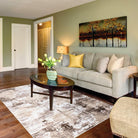 Modern Abstract Area Rug - Beige, Gray, Taupe, Off-white - RUB-10153-BRO-5X7-5.1 - Arconiz