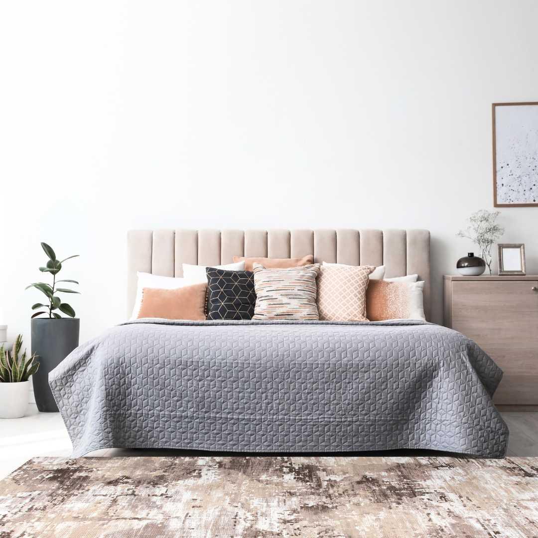 Modern Abstract Area Rug - Beige, Gray, Taupe, Off-white - RUB-10153-BRO-5X7-5.1 - Arconiz