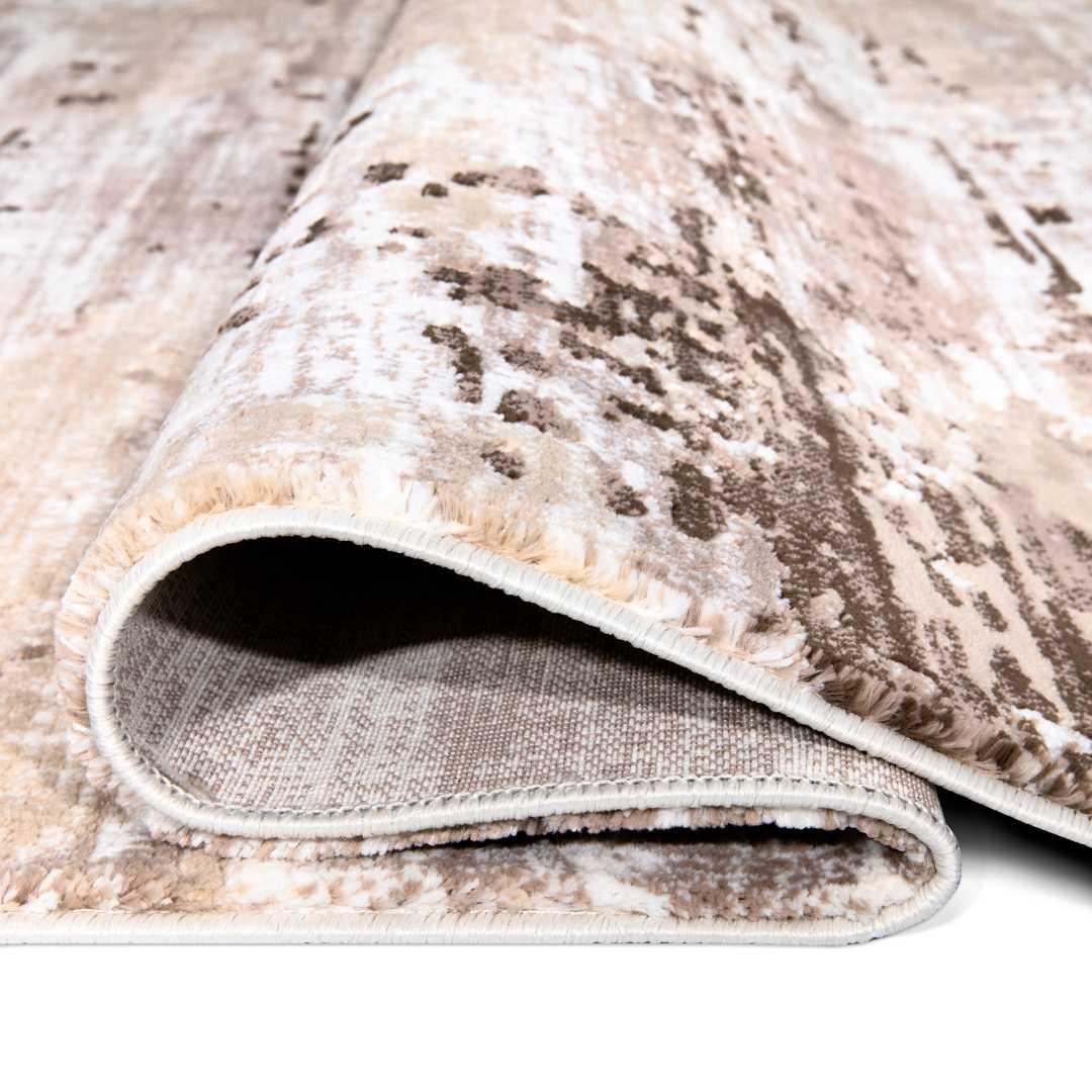 Modern Abstract Area Rug - Beige, Gray, Taupe, Off-white - RUB-10153-BRO-5X7-5.1 - Arconiz