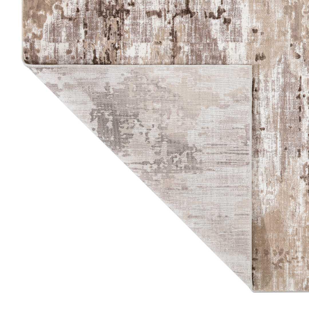 Modern Abstract Area Rug - Beige, Gray, Taupe, Off-white - RUB-10153-BRO-5X7-5.1 - Arconiz