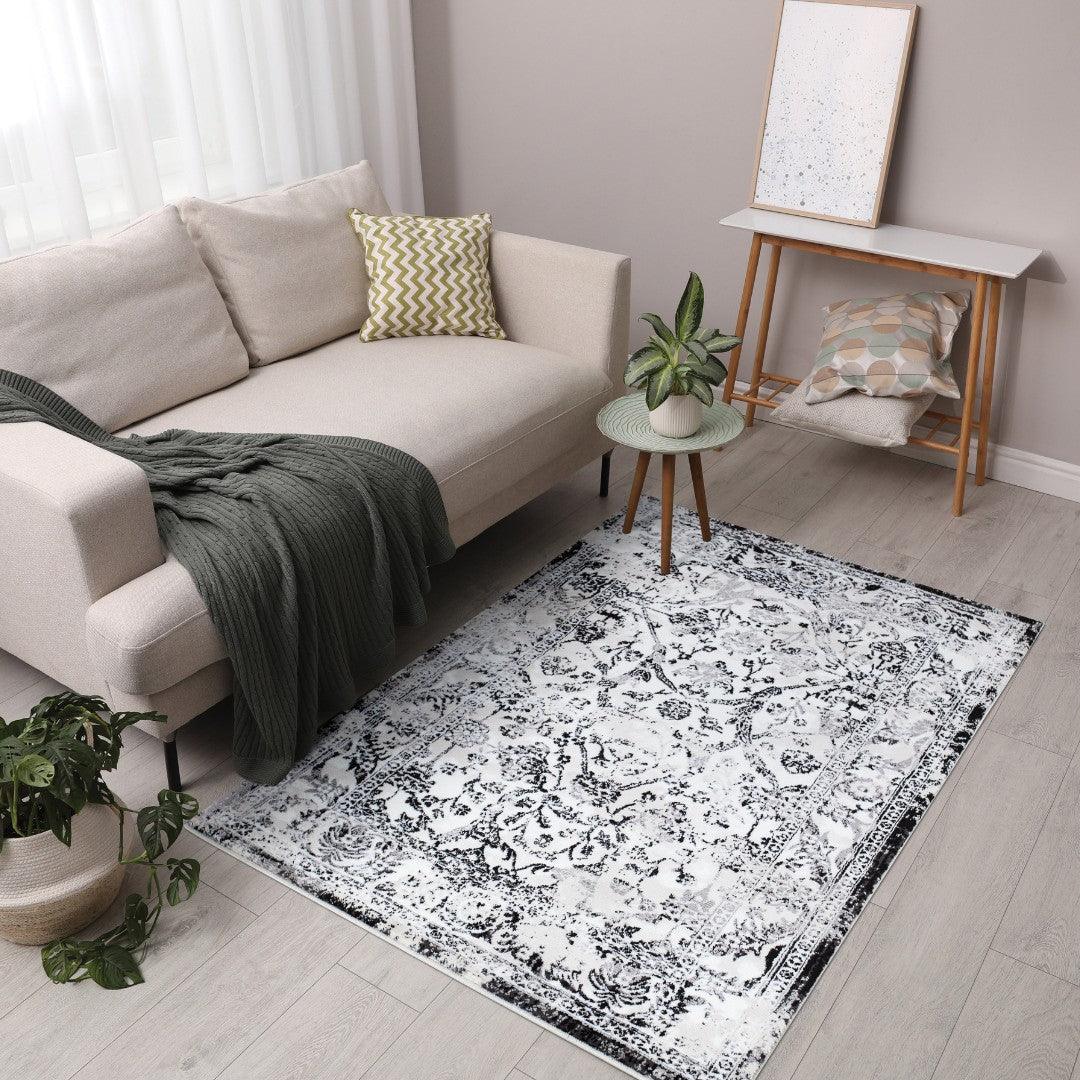Modern Abstract Area Rug - Beige, Gray, Taupe, Off-white - RUB-27109-CRE-3X5-5.1 - Arconiz
