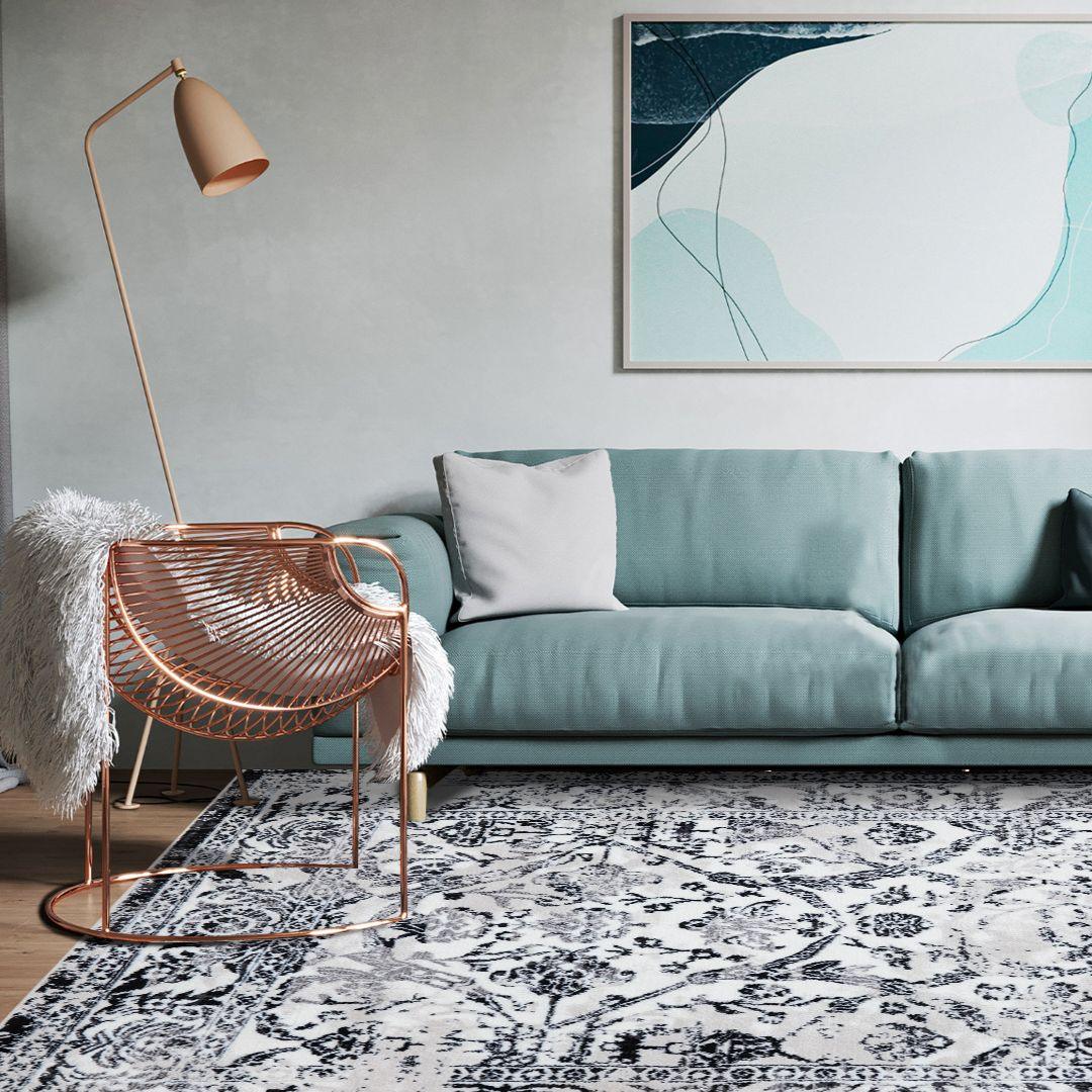 Modern Abstract Area Rug - Beige, Gray, Taupe, Off-white - RUB-27109-CRE-3X5-5.1 - Arconiz