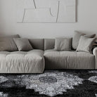 5x7 Black and White Area Rug - Soft, High Density, No Shedding - RUB-27216-BLA-5X7-5.1 - Arconiz
