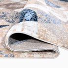 Modern Geometric Area Rug 5x7 - Beige, Blue, Gray - RUB-10128-BLU-5X7-5.1 - Arconiz