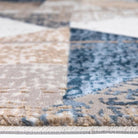 Modern Geometric Area Rug 5x7 - Beige, Blue, Gray - RUB-10128-BLU-5X7-5.1 - Arconiz