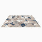 Modern Geometric Area Rug 5x7 - Beige, Blue, Gray - RUB-10128-BLU-5X7-5.1 - Arconiz