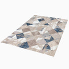 Modern Geometric Area Rug 5x7 - Beige, Blue, Gray - RUB-10128-BLU-5X7-5.1 - Arconiz