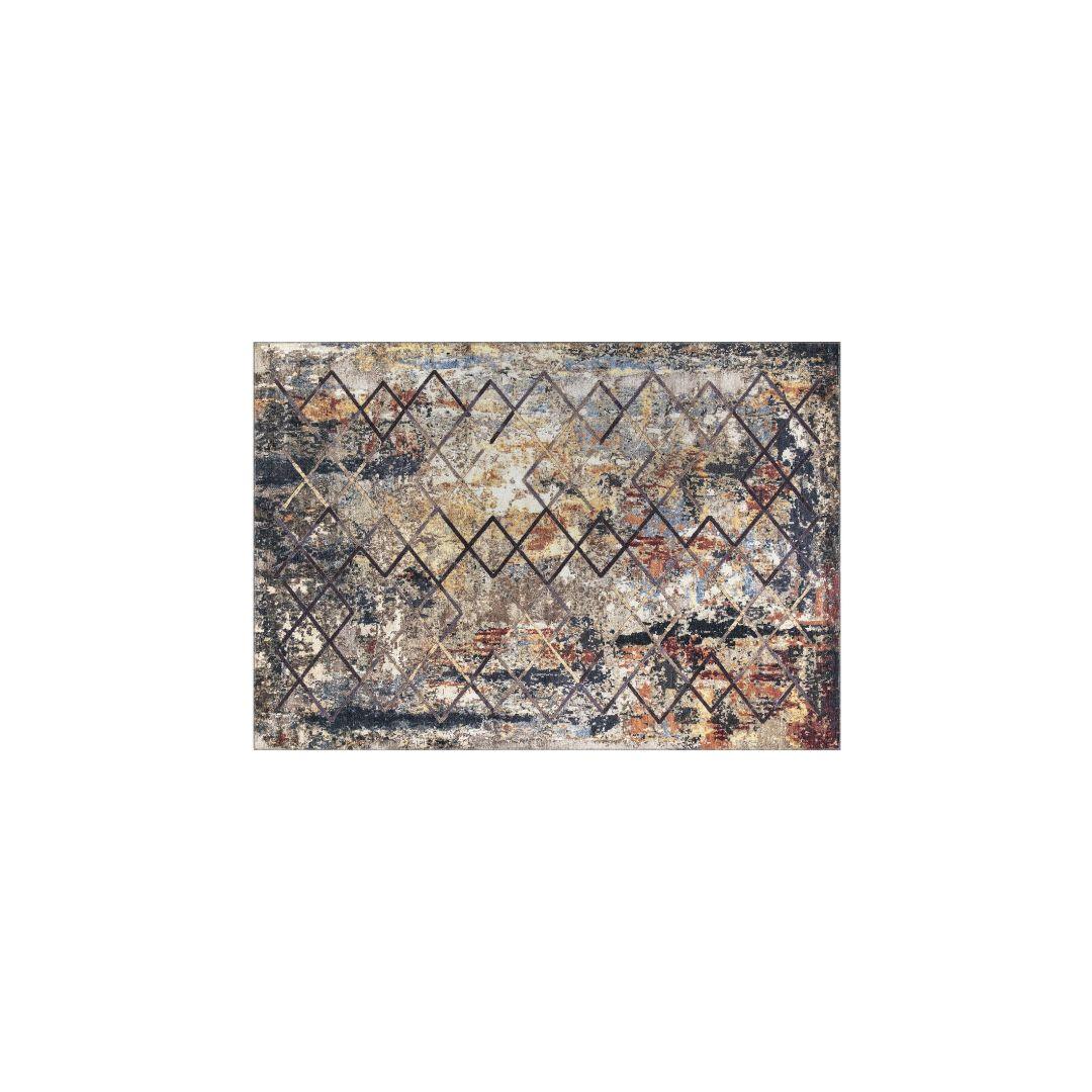 Machine Washable Gold Area Rug‚ Recycled Material - SAP-N1038-MUL-2X3-5.1.1 - Arconiz
