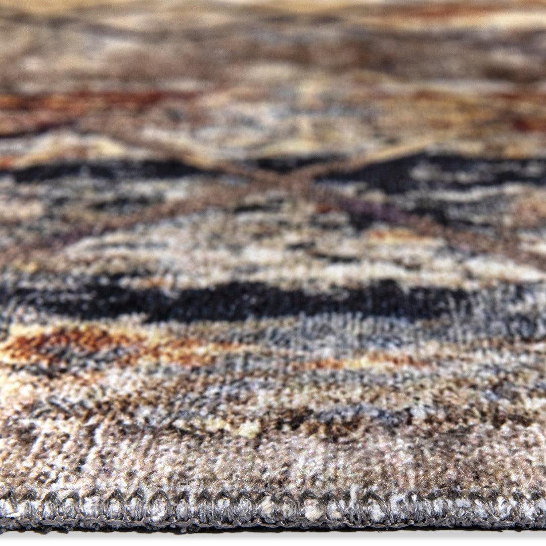 Machine Washable Gold Area Rug‚ Recycled Material - SAP-N1038-MUL-2X3-5.1.1 - Arconiz