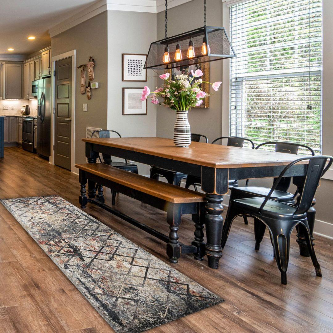 Machine Washable Gold Area Rug‚ Recycled Material - SAP-N1038-MUL-2X3-5.1.1 - Arconiz