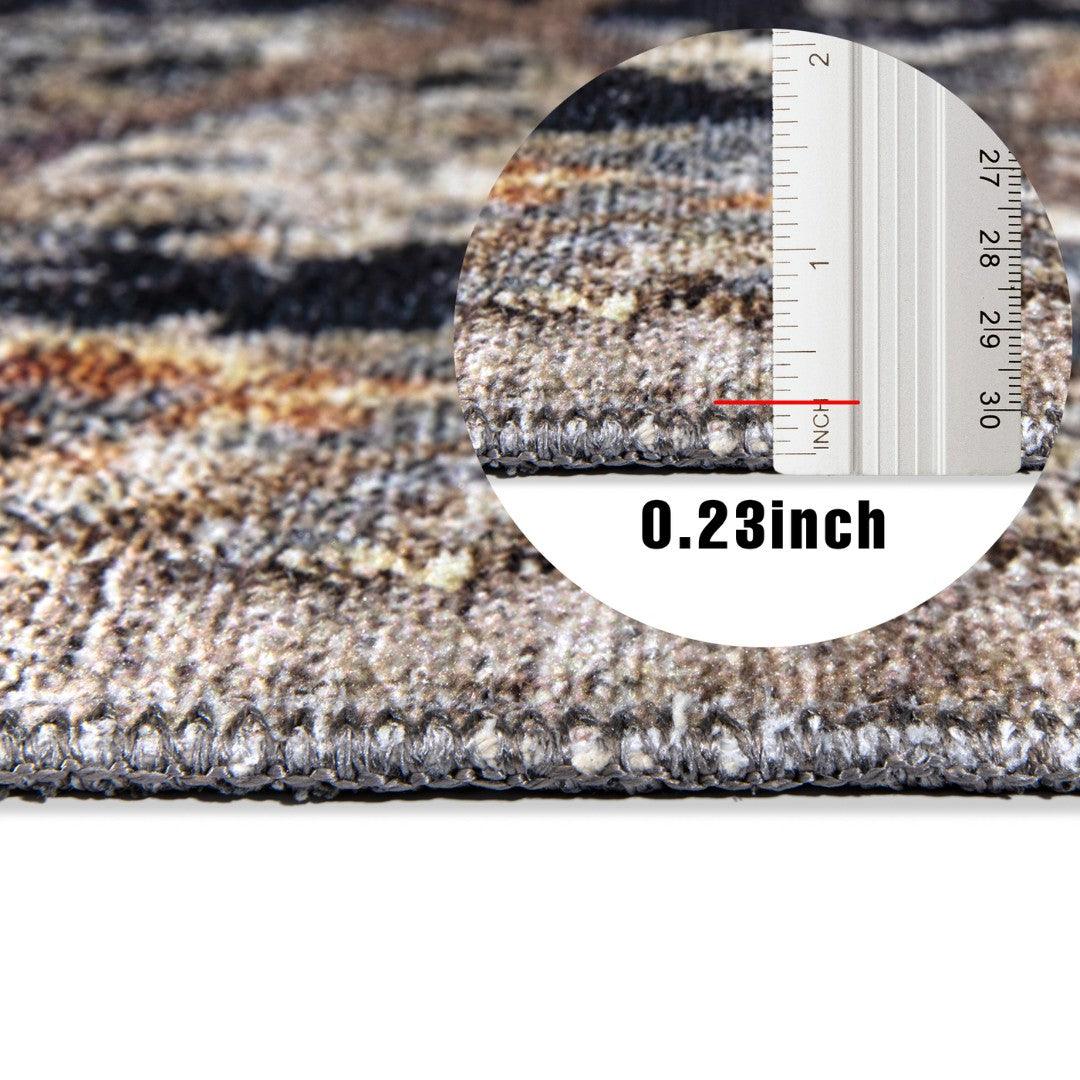 Machine Washable Gold Area Rug‚ Recycled Material - SAP-N1038-MUL-2X3-5.1.1 - Arconiz