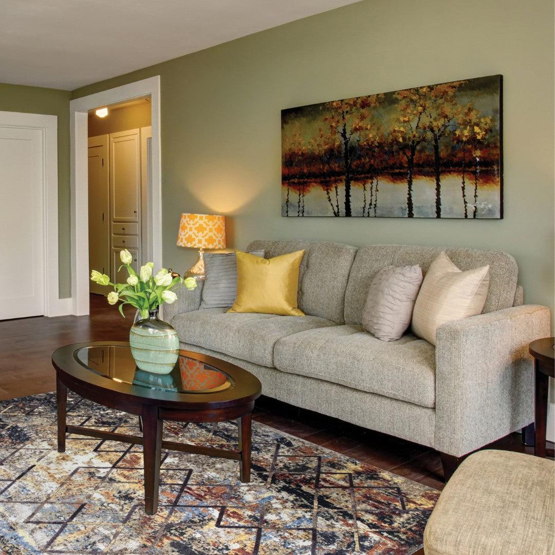 Machine Washable Gold Area Rug‚ Recycled Material - SAP-N1038-MUL-2X3-5.1.1 - Arconiz