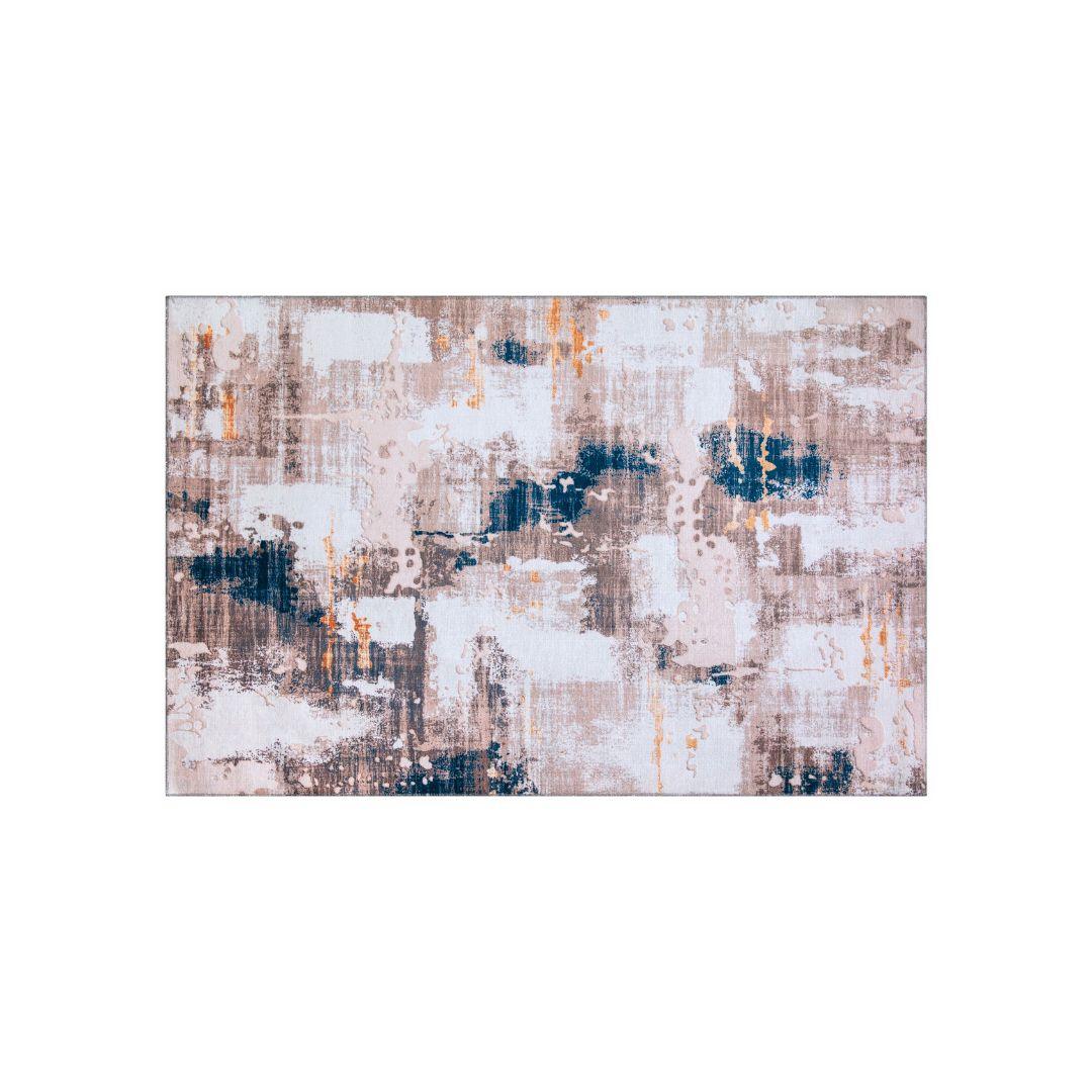 Machine Washable Multicolor Area Rug - Modern & Distressed - SAP-P1004-BLU-3X5-2.2.1 - Arconiz