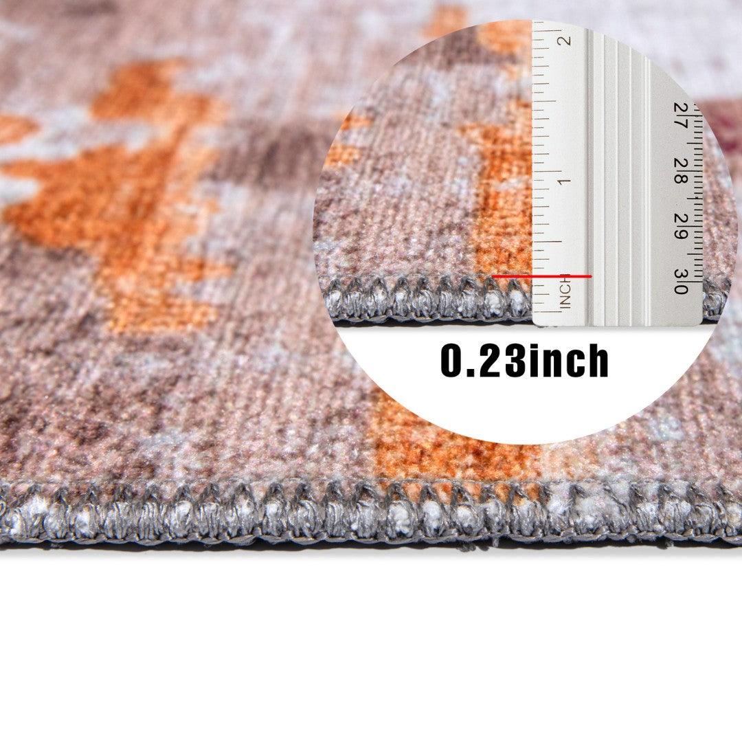 Machine Washable Multicolor Area Rug - Modern & Distressed - SAP-P1004-BLU-3X5-2.2.1 - Arconiz