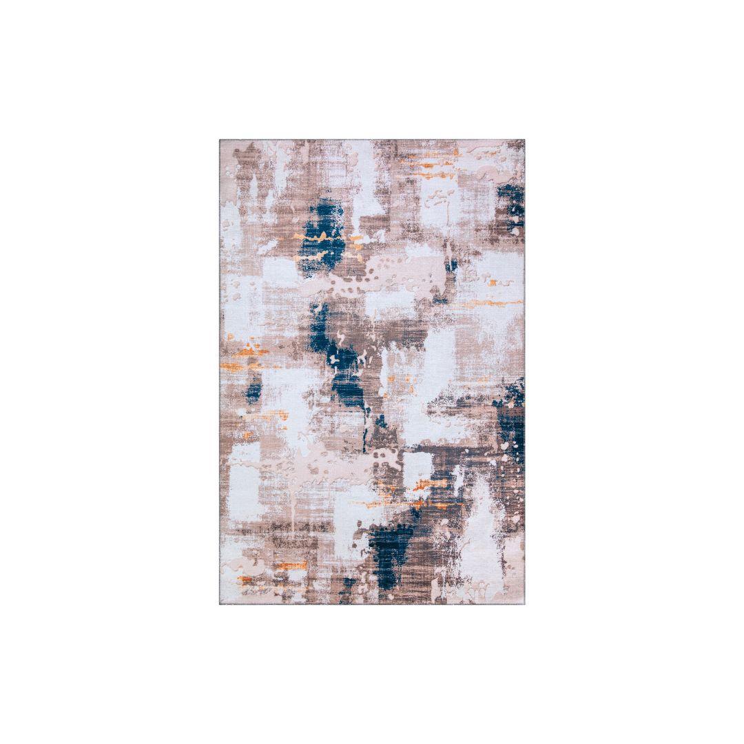 Machine Washable Multicolor Area Rug - Modern & Distressed - SAP-PRT1004-MAVI-5X7-2.2.1 - Arconiz