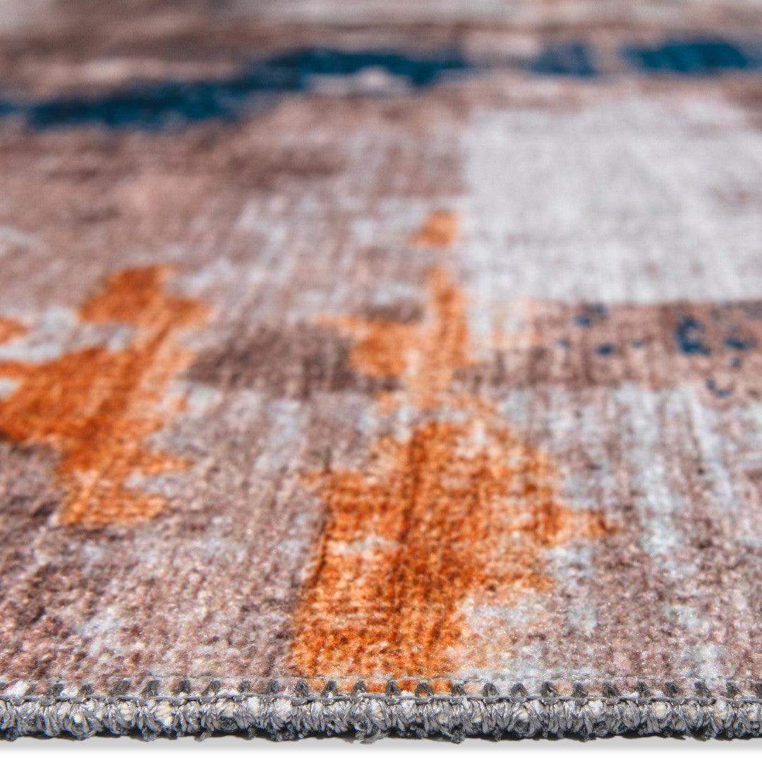 Machine Washable Multicolor Area Rug - Modern & Distressed - SAP-P1004-BLU-3X5-2.2.1 - Arconiz