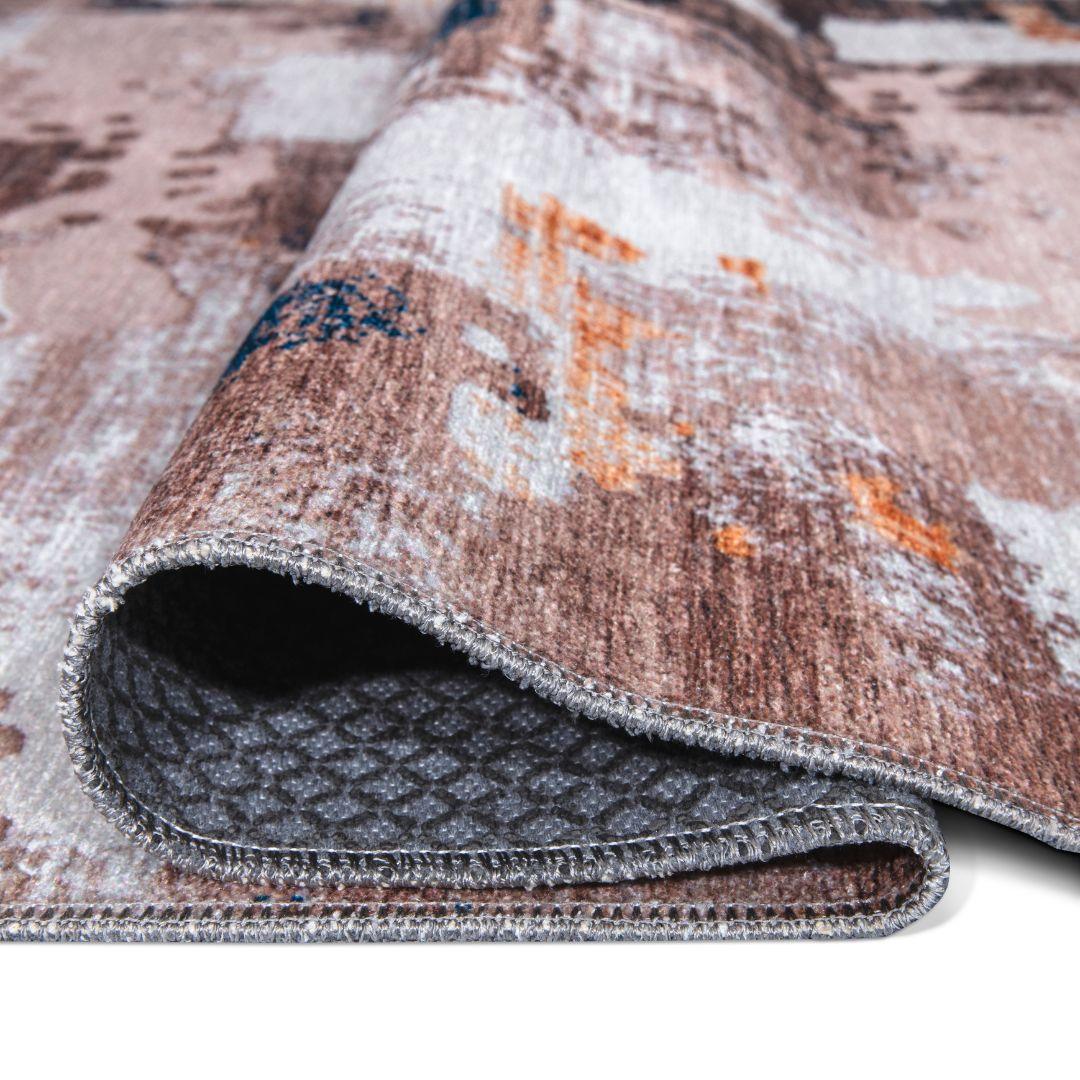 Machine Washable Multicolor Area Rug - Modern & Distressed - SAP-P1004-BLU-3X5-2.2.1 - Arconiz