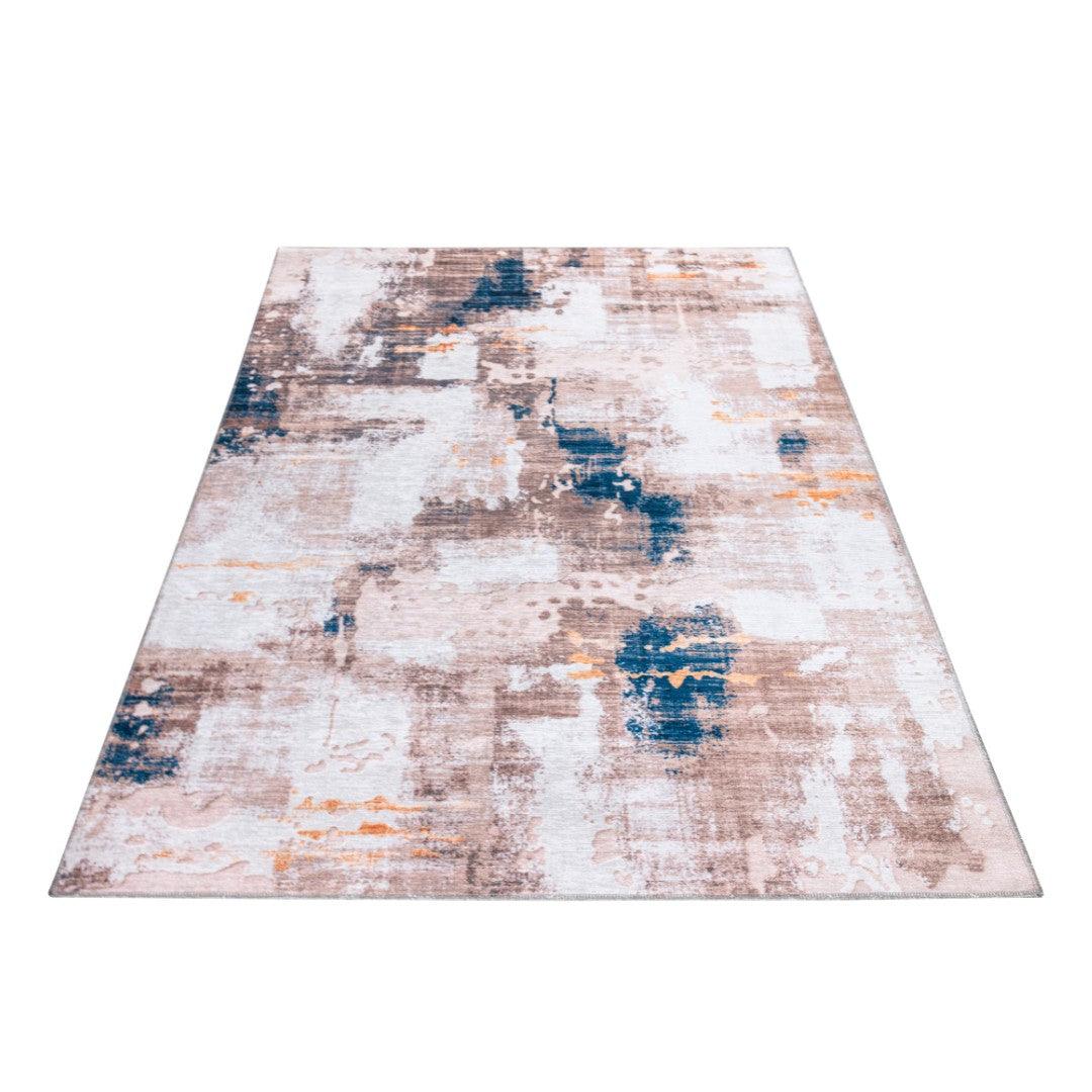 Machine Washable Multicolor Area Rug - Modern & Distressed - SAP-P1004-BLU-3X5-2.2.1 - Arconiz