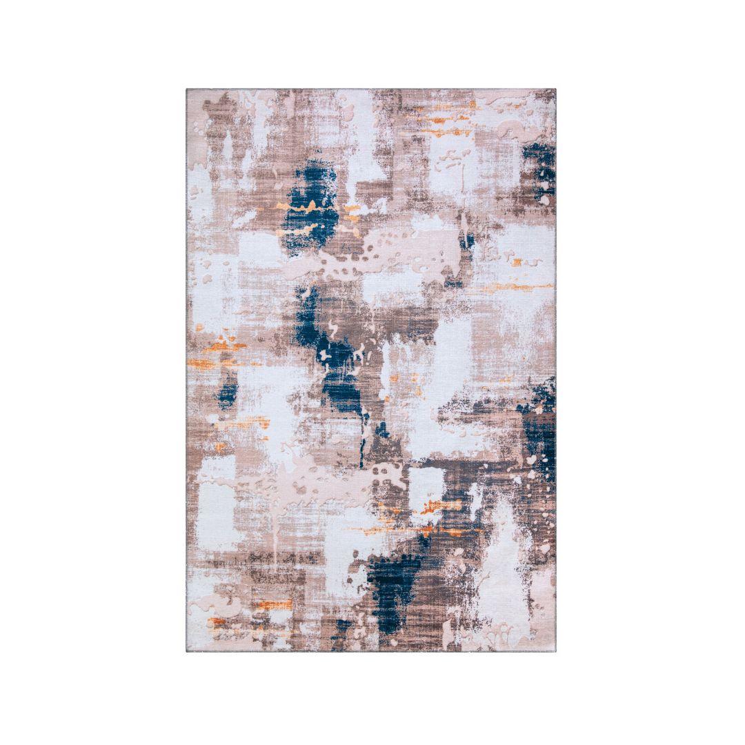 Machine Washable Multicolor Area Rug - Modern & Distressed - SAP-P1004-BLU-3X5-2.2.1 - Arconiz