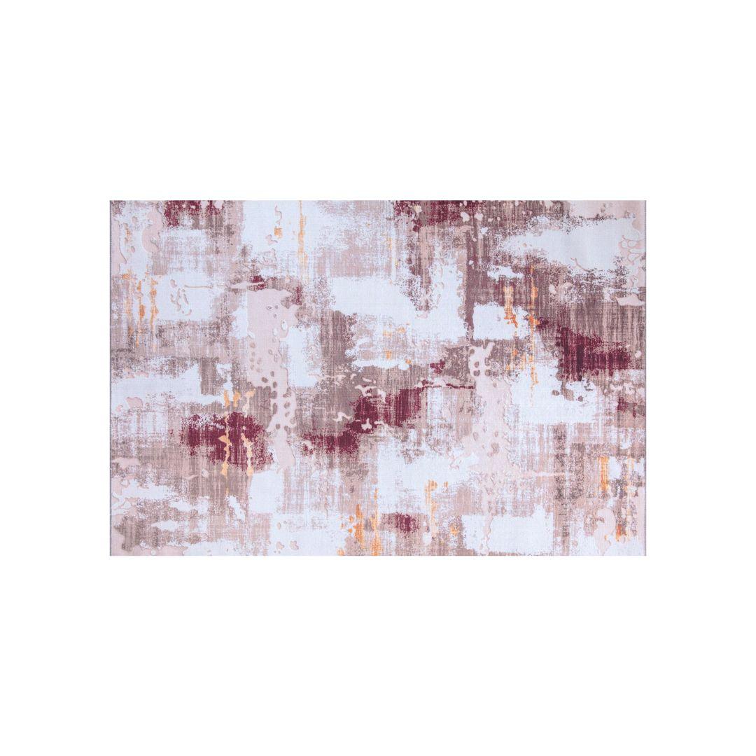 Machine Washable Multicolor Area Rug - Modern & Distressed - SAP-P1004-BUR-3X5-2.2.1 - Arconiz