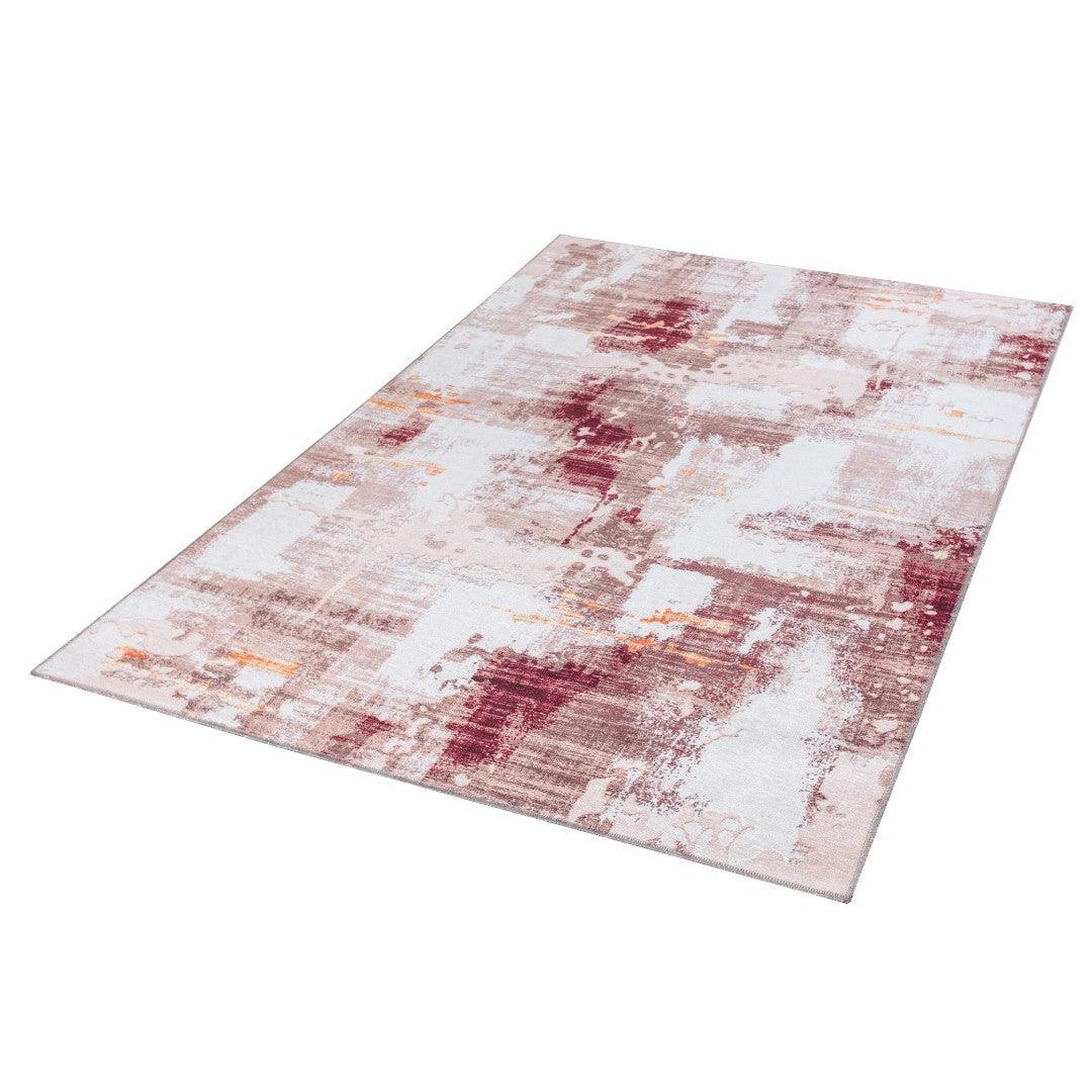 Machine Washable Multicolor Area Rug - Modern & Distressed - SAP-P1004-BUR-3X5-2.2.1 - Arconiz
