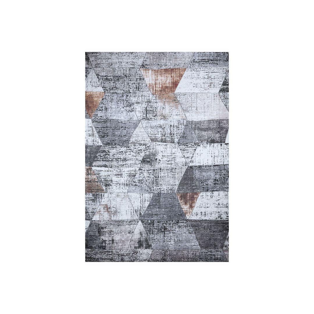 Machine Washable Geometric Pattern Distressed Blue & Gray Area Rug - SAP-P1044-MUL-5X7-4.2.1 - Arconiz