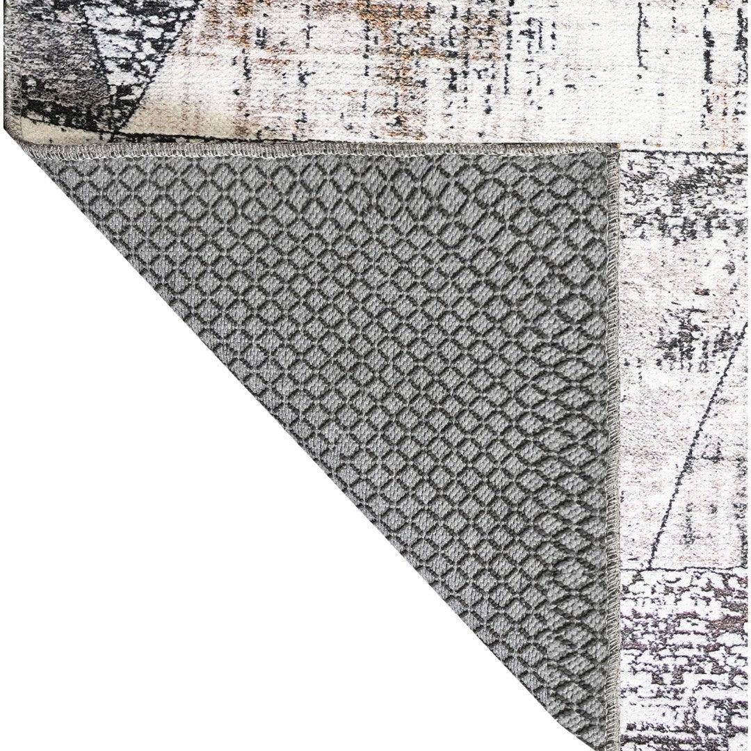 Machine Washable Geometric Pattern Distressed Blue & Gray Area Rug - SAP-P1044-MUL-2X6-4.2.1 - Arconiz