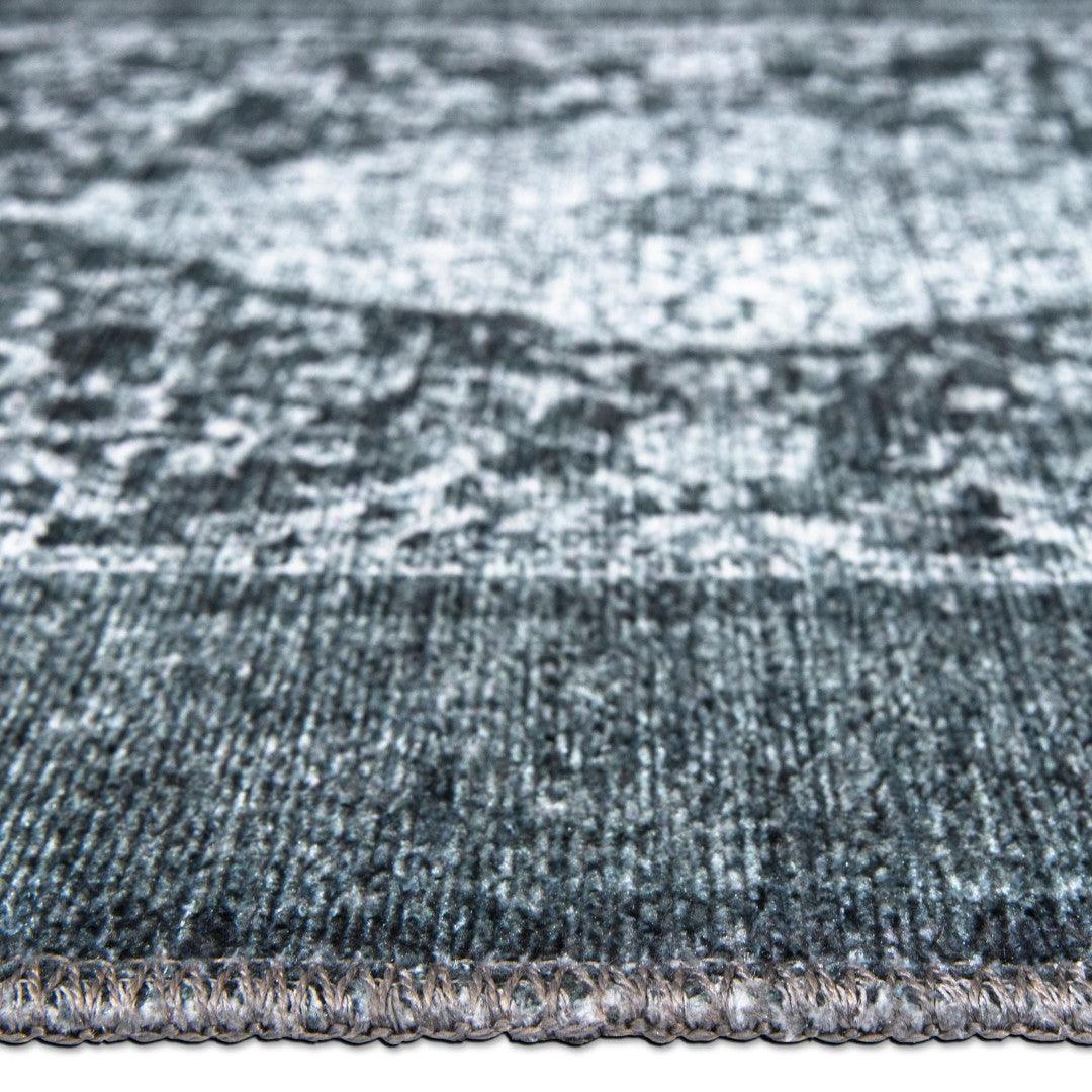 Machine Washable Area Rug, Blue and Gray Distressed - SAP-P1071-GRE-2X3-2.3.1 - Arconiz