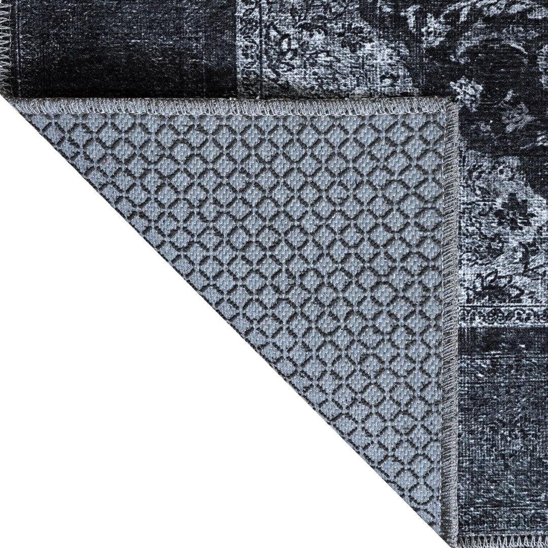 Machine Washable Area Rug, Blue and Gray Distressed - SAP-P1071-GRE-2X3-2.3.1 - Arconiz