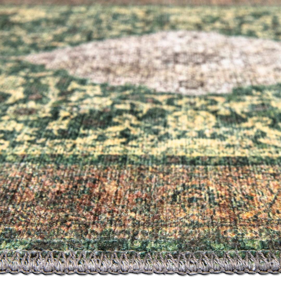 Machine Washable Green Area Rug, Eco-Friendly and Kid-Friendly - SAP-P1071-GREN-2X3-2.3.1 - Arconiz