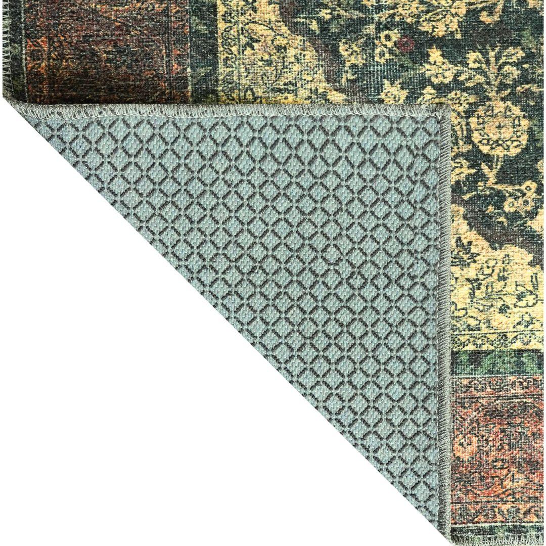 Machine Washable Green Area Rug, Eco-Friendly and Kid-Friendly - SAP-P1071-GREN-2X3-2.3.1 - Arconiz