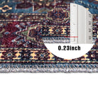 Machine Washable Blue Area Rug, Navy/Light Blue/Cream/Red/Indigo - SAP-P1114-BLU-2X3-3.1.1 - Arconiz