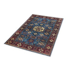 Machine Washable Blue Area Rug, Navy/Light Blue/Cream/Red/Indigo - SAP-P1114-BLU-2X3-3.1.1 - Arconiz