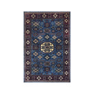 Machine Washable Blue Area Rug, Navy/Light Blue/Cream/Red/Indigo - SAP-P1114-BLU-2X3-3.1.1 - Arconiz