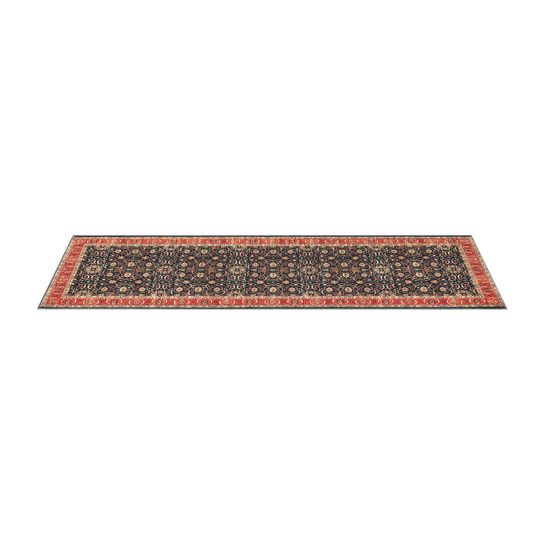 Machine Washable Area Rug - Blue & Red Decorative Border - SAP-P1138-MUL-8X10-4.1.1 - Arconiz
