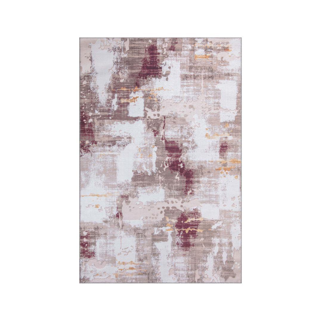 Machine Washable Multicolor Area Rug - Modern & Distressed - SAP-P1004-BUR-3X5-2.2.1 - Arconiz