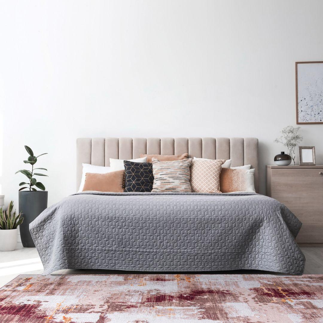 Machine Washable Multicolor Area Rug - Modern & Distressed - SAP-P1004-BUR-3X5-2.2.1 - Arconiz