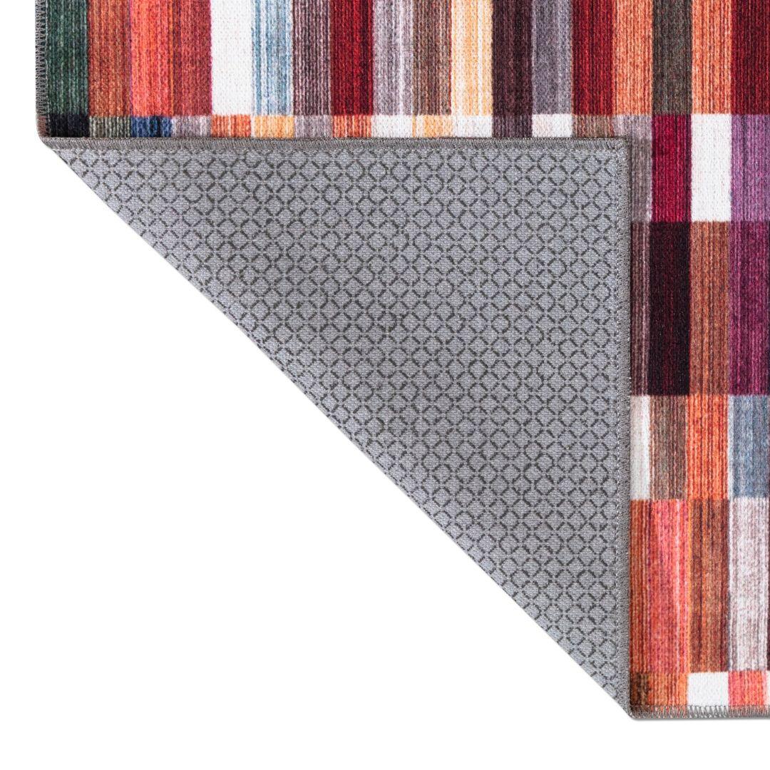 Checkered | Multicolor Geometric Area Rug - Machine Washable & Eco-Friendly - SAP-P1010-MUL-2X6-4.1.1 - Arconiz