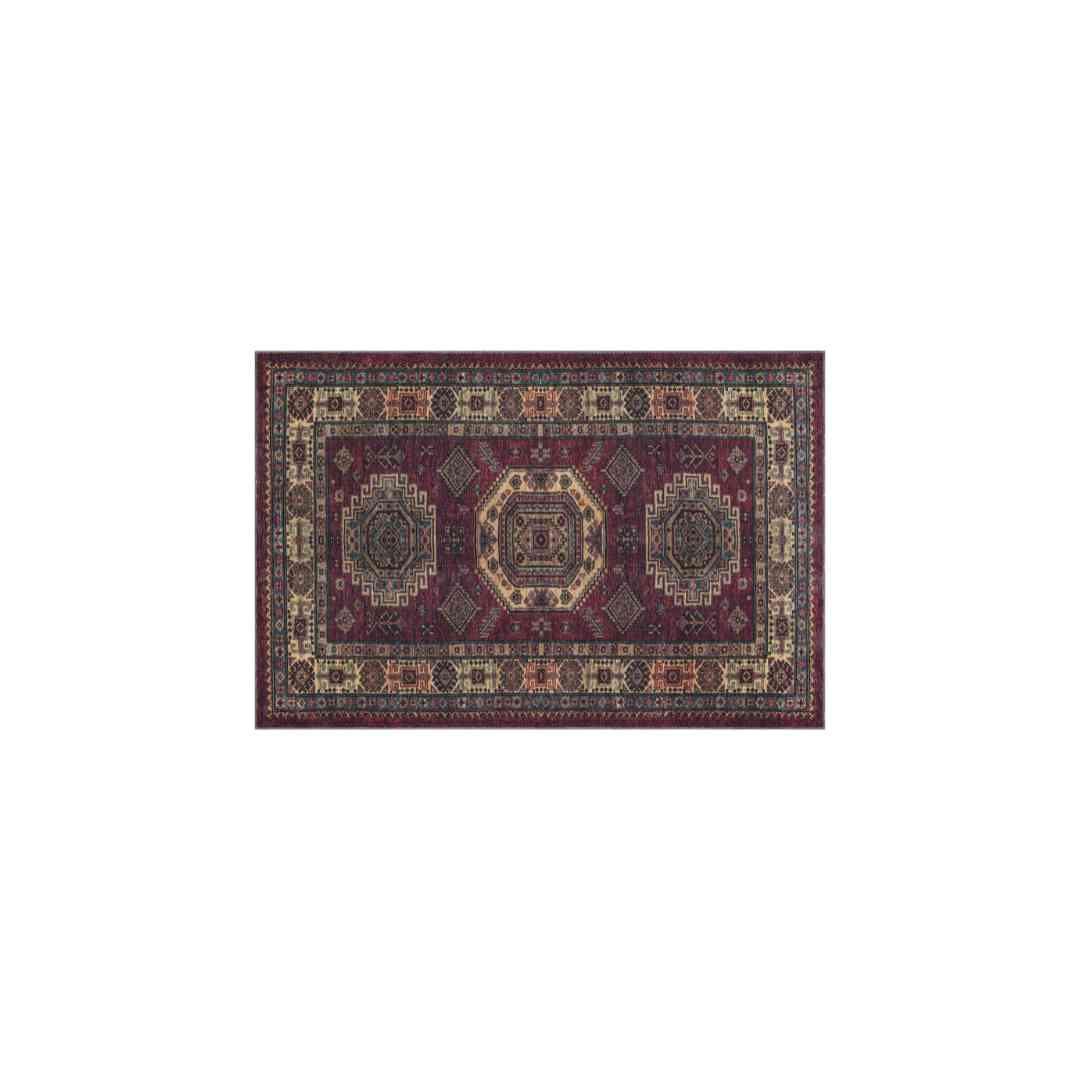 Machine Washable Burgundy Area Rug, Eco-Friendly, Recycled - SAP-P1098-BUR-2X3-4.1.1 - Arconiz
