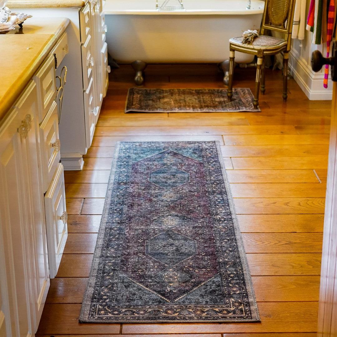 Machine Washable Area Rug, Charcoal - Eco-Friendly Recycled Material - SAP-P1103-MUL-2X3-4.1.1 - Arconiz