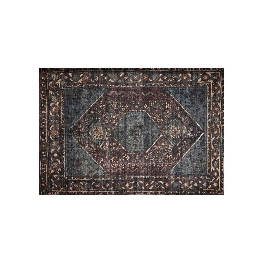 Machine Washable Area Rug, Charcoal - Eco-Friendly Recycled Material - SAP-P1103-MUL-3X5-4.1.1 - Arconiz