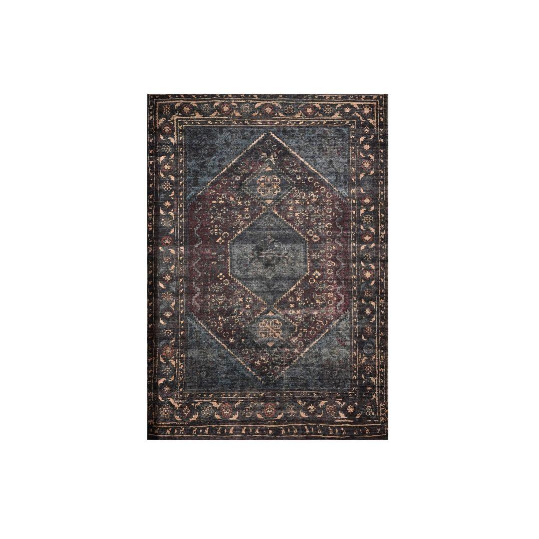 Machine Washable Area Rug, Charcoal - Eco-Friendly Recycled Material - SAP-P1103-MUL-5X7-4.1.1 - Arconiz